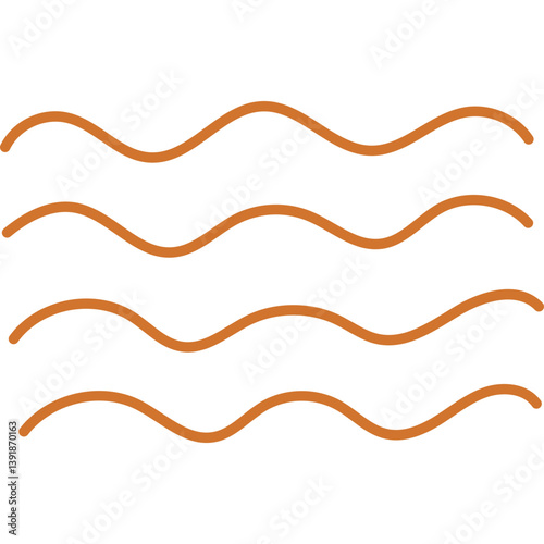Lovely cartoon rubber stamps of waves for postal service,  airmail envelope. Hand drawn postmark isolated on white.