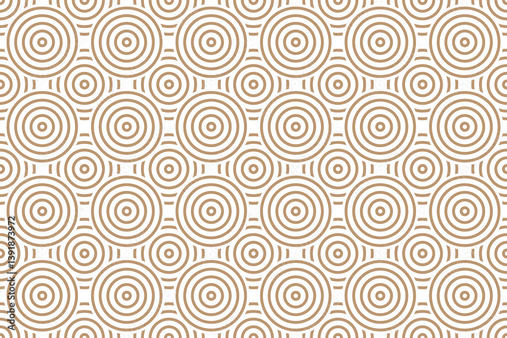 Fototapeta premium Vector seamless pattern with bold striped circles. Stylish geometric texture. Modern abstract background.