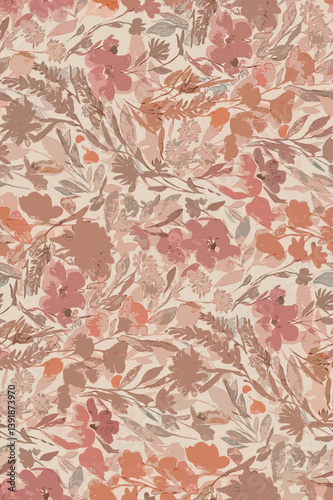 Beautiful All Over Botanical Design in Soft Colors
