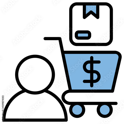 Consumer Blue Black Icon