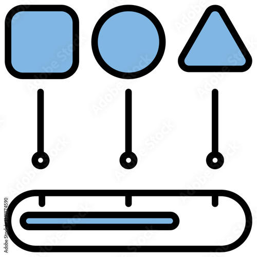 Indicators Blue Black Icon
