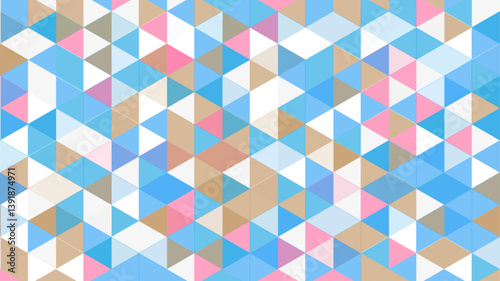 Abstract colorful seamless geometric pattern polygon mosaic vector background illustration. Modern geometric abstract seamless pattern vector background. Colorful trendy low poly background design.