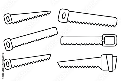 Band saw line art perfect for tool enthusiasts and craftsmen.eps
