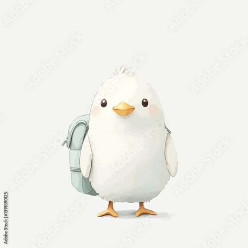 Cute Chick with Backpack: A...