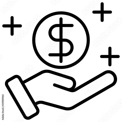 Profitability Outline Icon