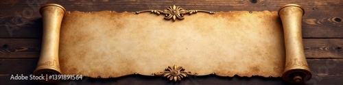 Decorative wooden scroll with ornate carvings,  scroll elements,  woodwork
