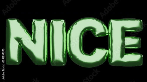 Inflatable Nice text on alpha background