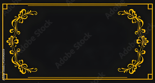 golden picture frame isolated