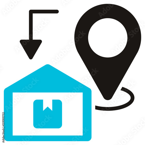 Import Glyph Blue Grey Icon