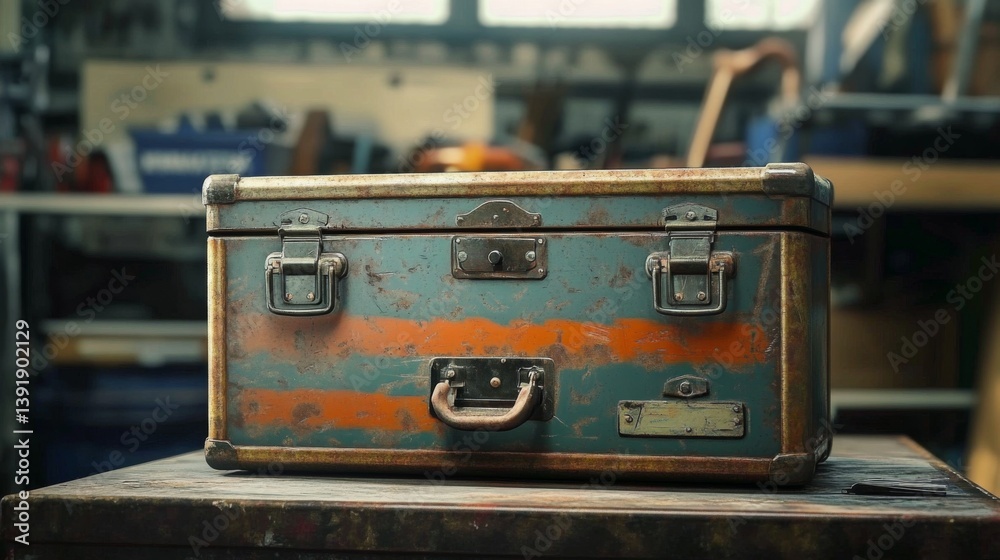old suitcases in a factory old suitcases in a factory