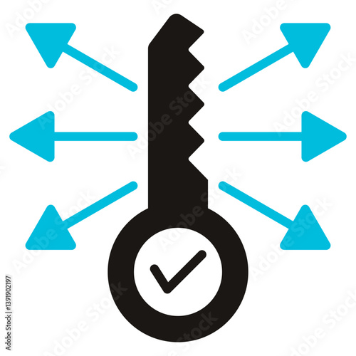 Opportunity Glyph Blue Grey Icon