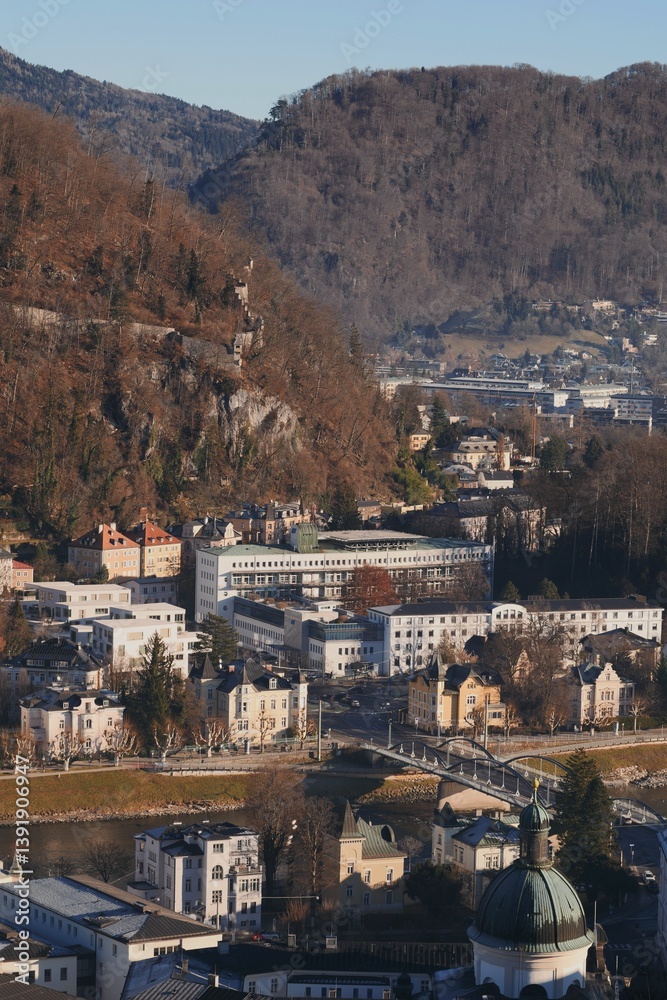 Fototapeta premium Winter in Salzburg, A Silent City of Sound