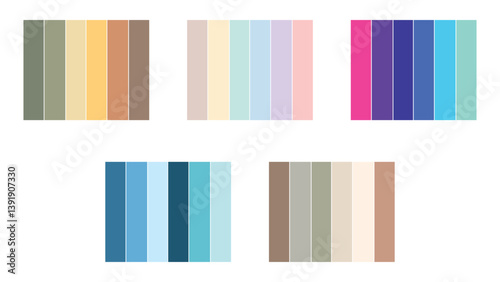 Color Palette Illustration for Graphic and Web Designers