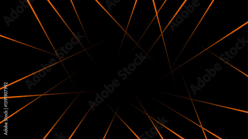 Random geometric line pattern on a black backdrop background. Random line low poly pattern. abstract seamless line vector. Random chaotic lines abstract geometric patterns of modern design.