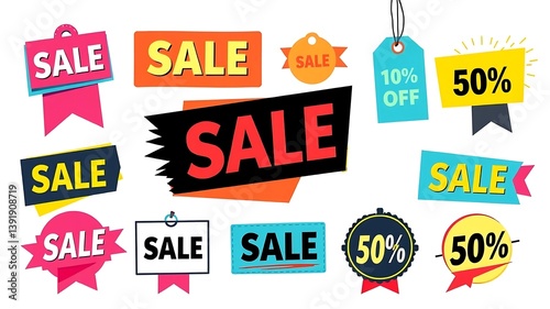 Wallpaper Mural Sale banner vector graphics set promotional discount offer design Torontodigital.ca