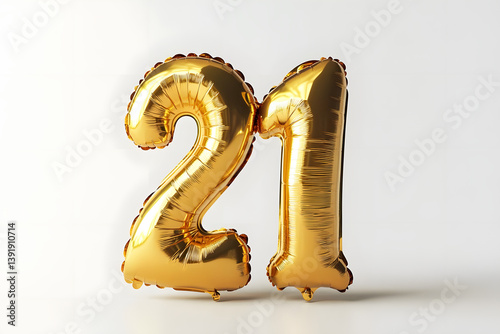 Golden Balloons Celebrate 21st Birthday