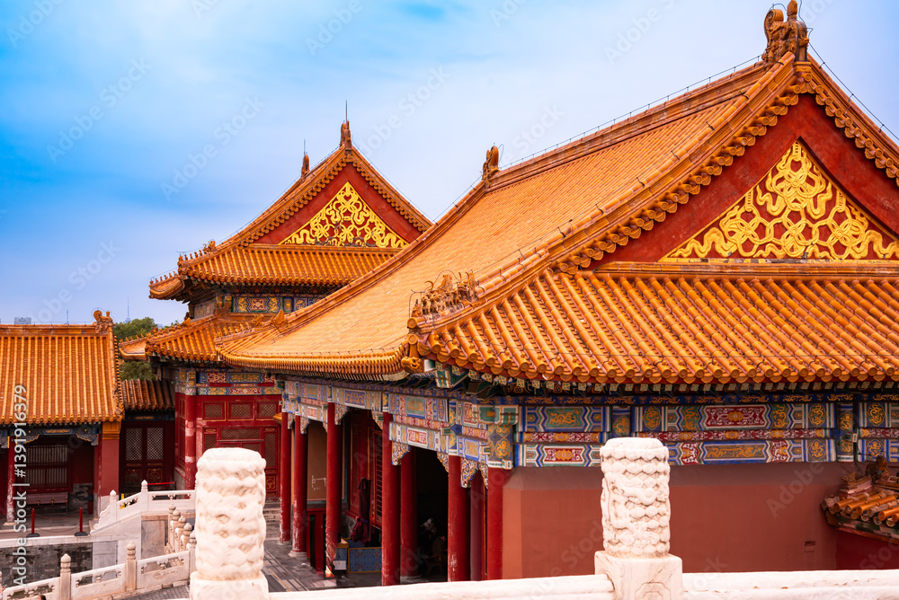 Fototapeta premium Forbidden city in Beijing, China. Chinsese architecture and landmark