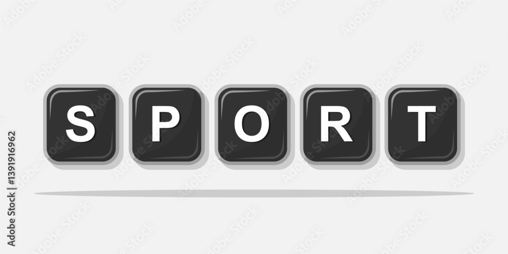 typography SPORT word art illustration, editable text effect, eps file format typography SPORT word art illustration, editable text effect, eps file format