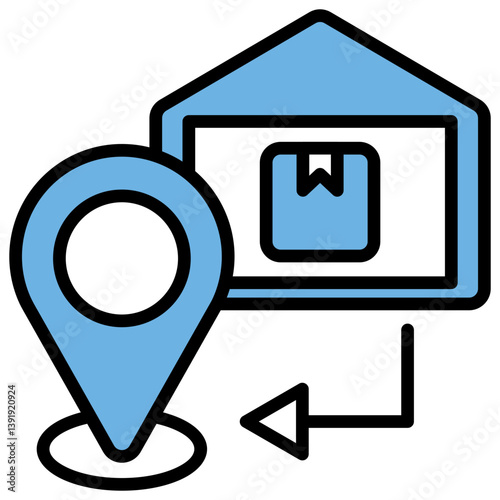 Export Blue Black Icon