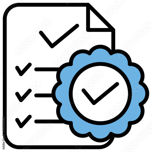 Compliance Blue Black Icon