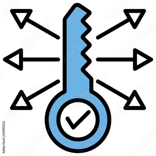 Opportunity Blue Black Icon