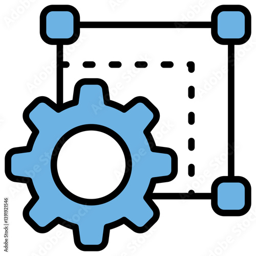 Scalability Blue Black Icon