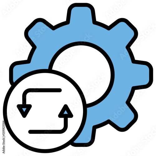 Adaptability Blue Black Icon