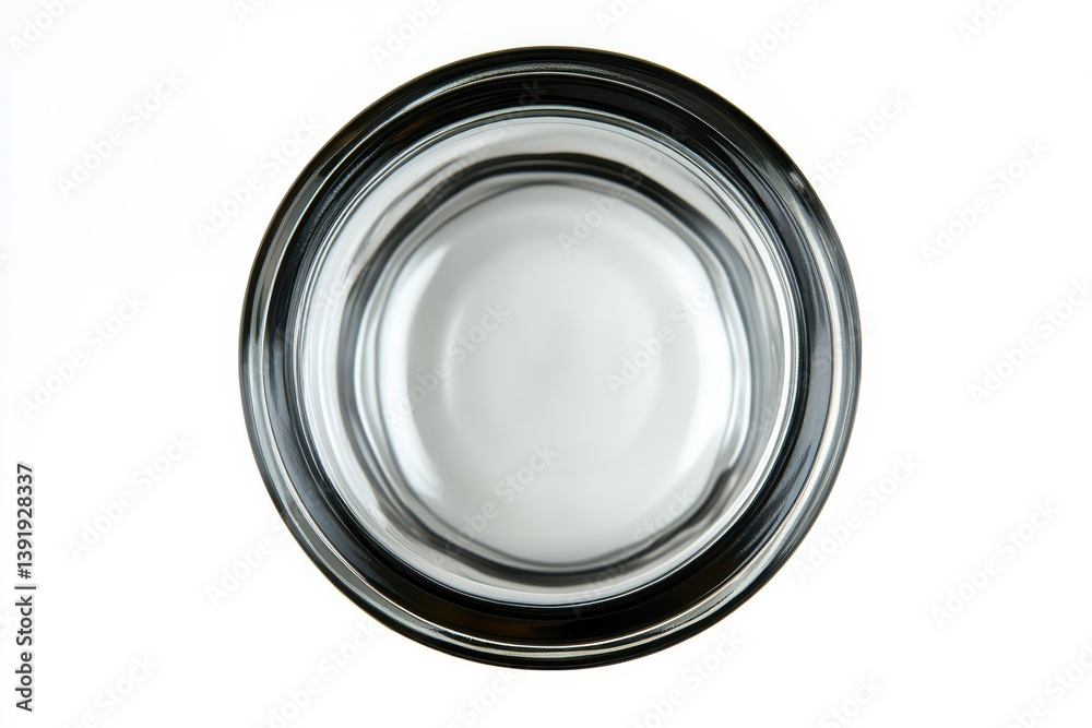 Clear Glass Top View Simple Design Empty Vessel Pure Transparency Minimalist Style Studio Shot Clean isolated on transparent background Clear Glass Top View Simple Design Empty Vessel Pure Transparency Minimalist Style Studio Shot Clean isolated on transparent background