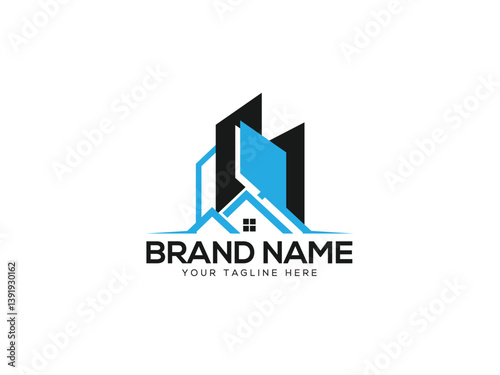 Real estate logo set. Luxury realty logo collection. Building, architecture and construction logo.	