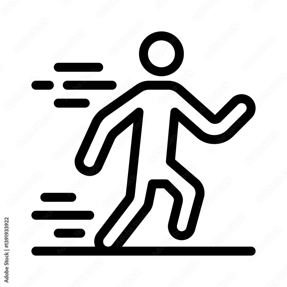 running line icon running line icon
