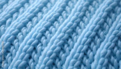 Seamless large knitting, wool, soft blue color, texture, realistic patterns, natural colors, soft lighting, high resolution
