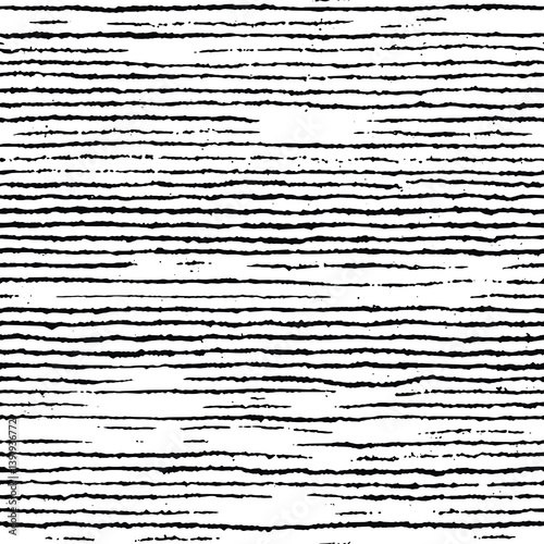 Seamless pattern, horizontal grunge stripes, rough vector background