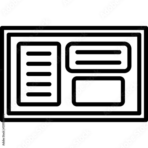 Mood Board Icon Vector Element