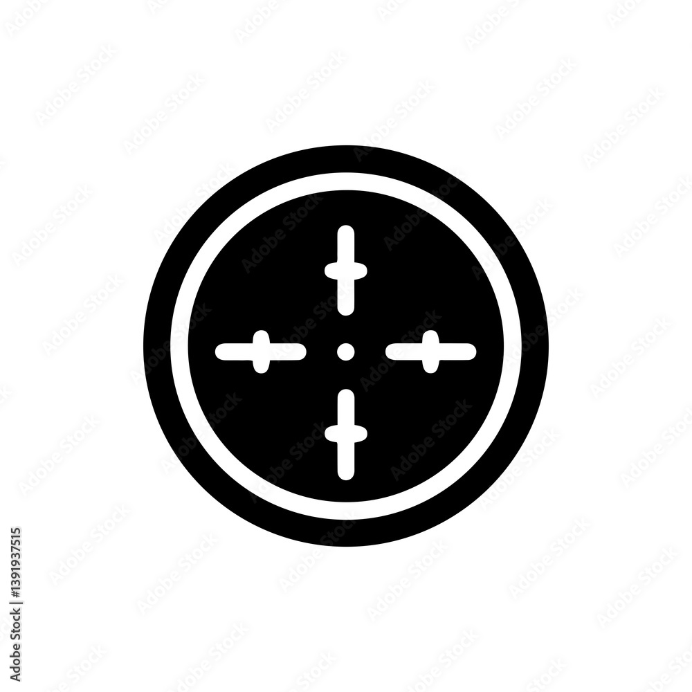 Crosshair Target Pointer Inside Circle for Precision in Games and UI Design Crosshair Target Pointer Inside Circle for Precision in Games and UI Design