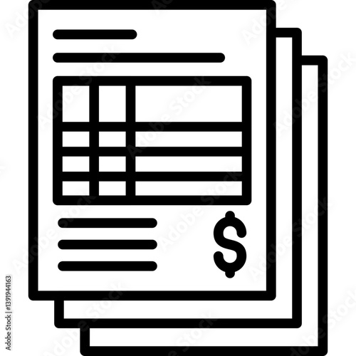 Invoice Icon Vector Element