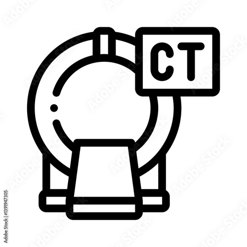 CT scan line icon