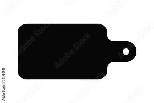 Cutting board kitchen silhouette vector, Chopping board icon vector