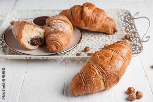 Freshly baked chocolate cro...