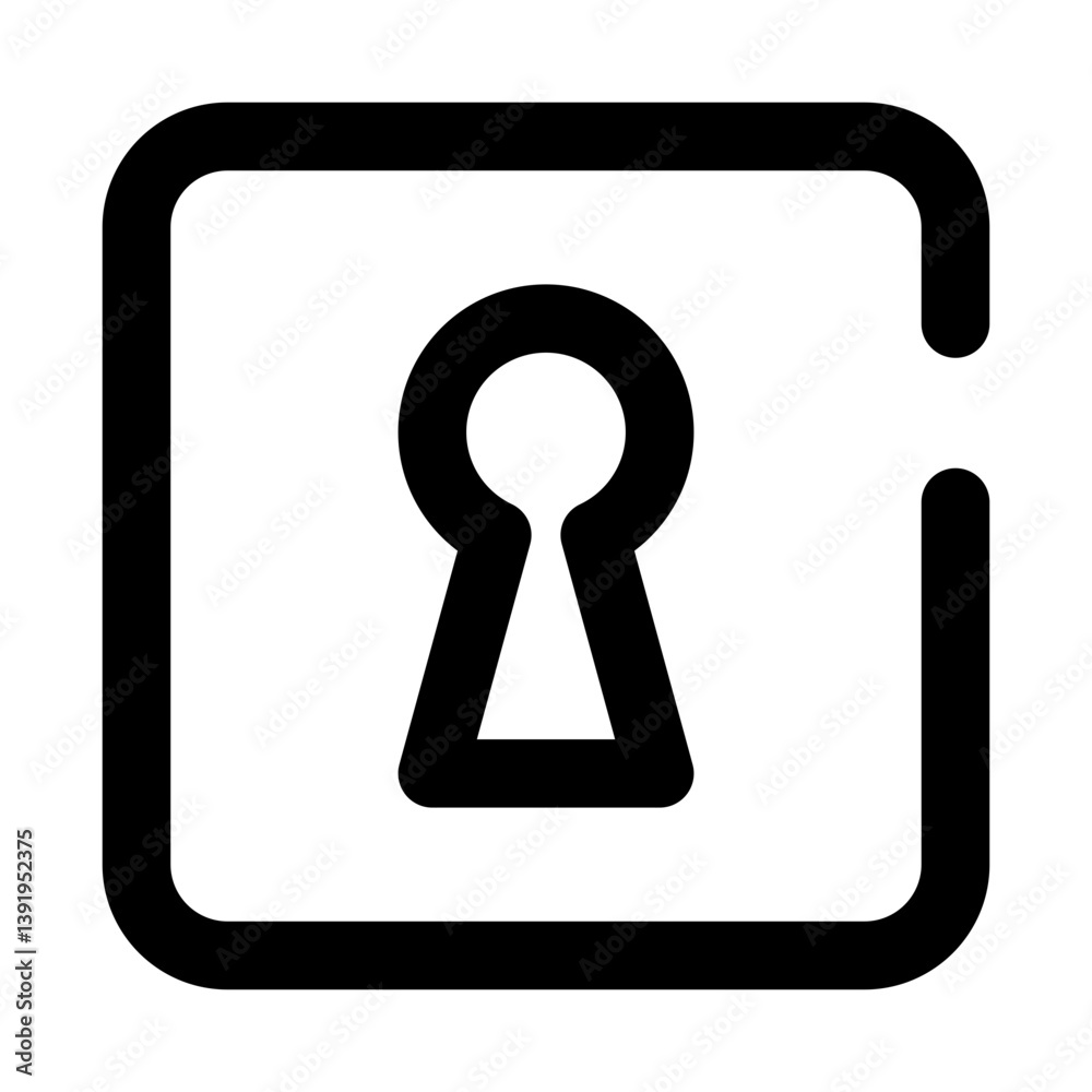 Security dashed line icon