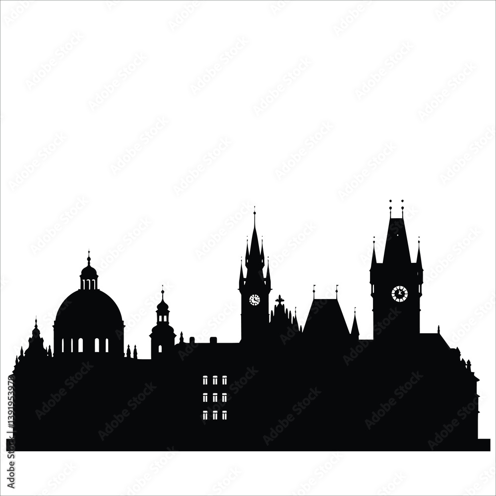 Obraz premium City Silhouette, Urban Silhouette, City Skyline Art, City Outline SVG, Skyline Clipart, City Vector, Cityscape Silhouette, City Drawing, Cityscape Outline, Modern City Art, City Silhouette SVG, Citysc