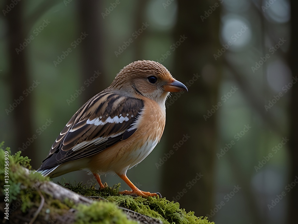 A beautiful Bird in a green Blurred Jungle Background A beautiful Bird in a green Blurred Jungle Background