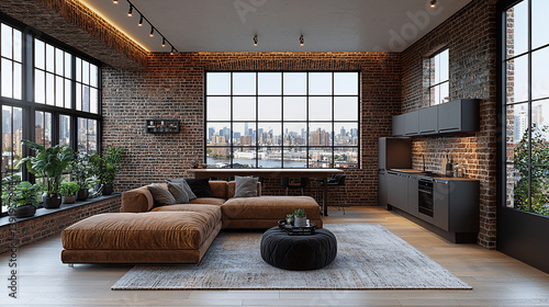 Loft Apartment City View Living Room