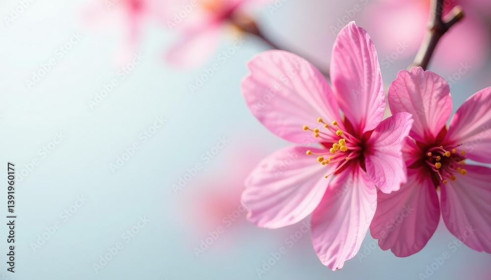 Vibrant sakura, full bloom, overlapping petals, light background, white, spring pattern Vibrant sakura, full bloom, overlapping petals, light background, white, spring pattern