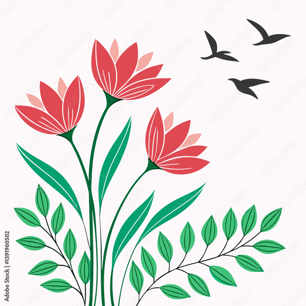 Capture Nature Vector Line Art - Printable AI Design on White Background Capture Nature Vector Line Art - Printable AI Design on White Background