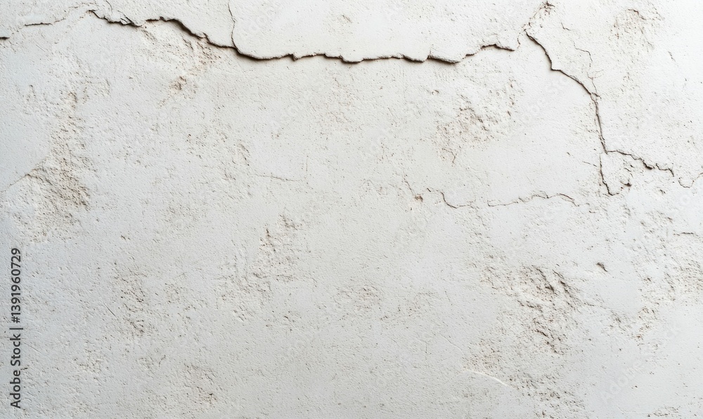 An aged white wall displays a network of cracks, adding character and texture to its surface. An aged white wall displays a network of cracks, adding character and texture to its surface.