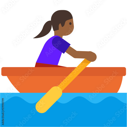 Girl Rowing Boat Emoji
