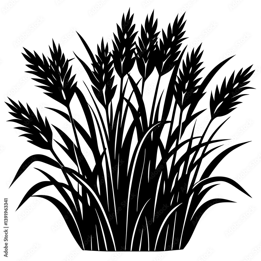 Obraz premium ears of wheat vector illustration