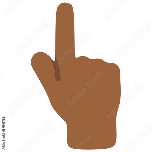 Pointing Up Dark Skin
