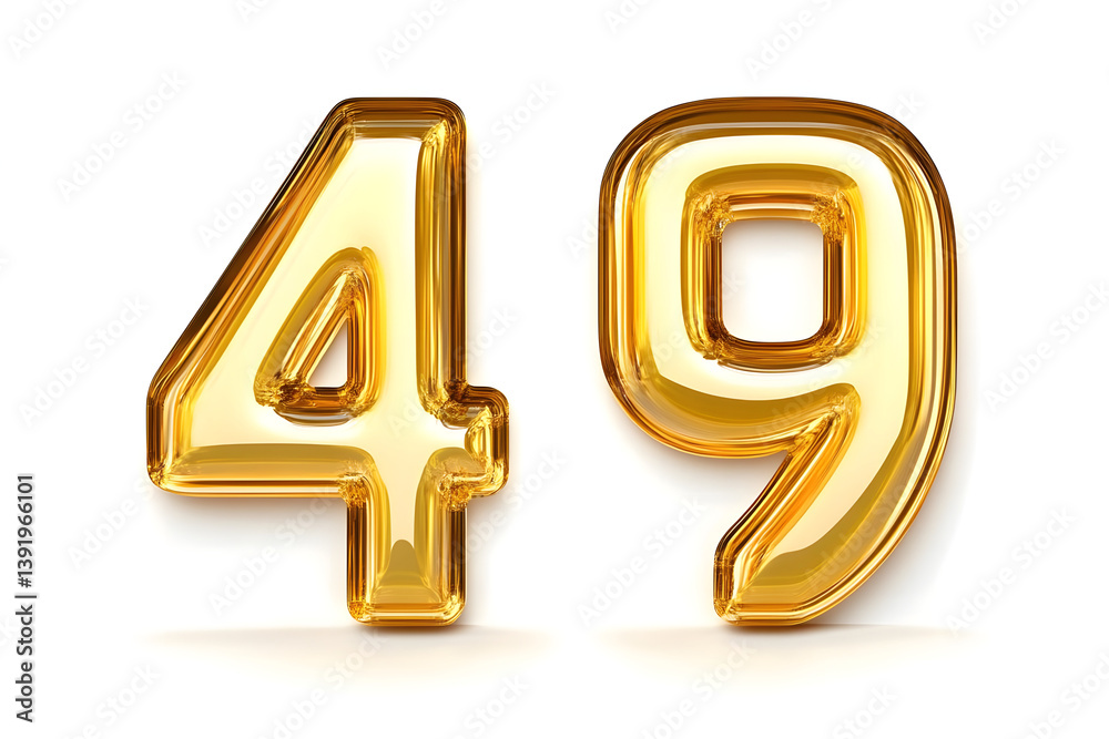 Shiny Gold Number 49: Design, Style, and Texture Shiny Gold Number 49: Design, Style, and Texture