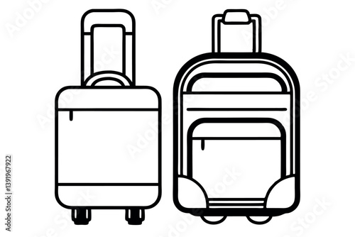 Travel luggage set features two distinct designs for modern convenience and style during journeys